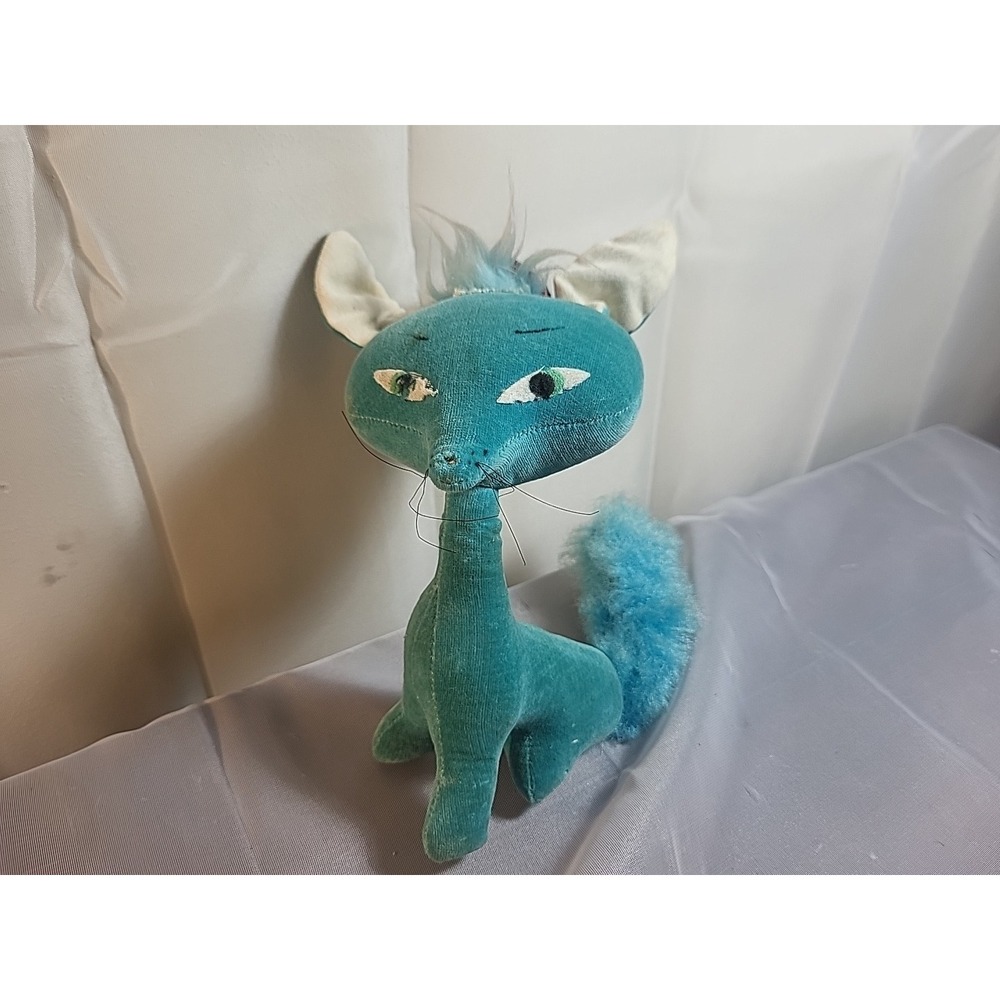 1965 Kamar Blue Scruffy Fox With Hat Rare